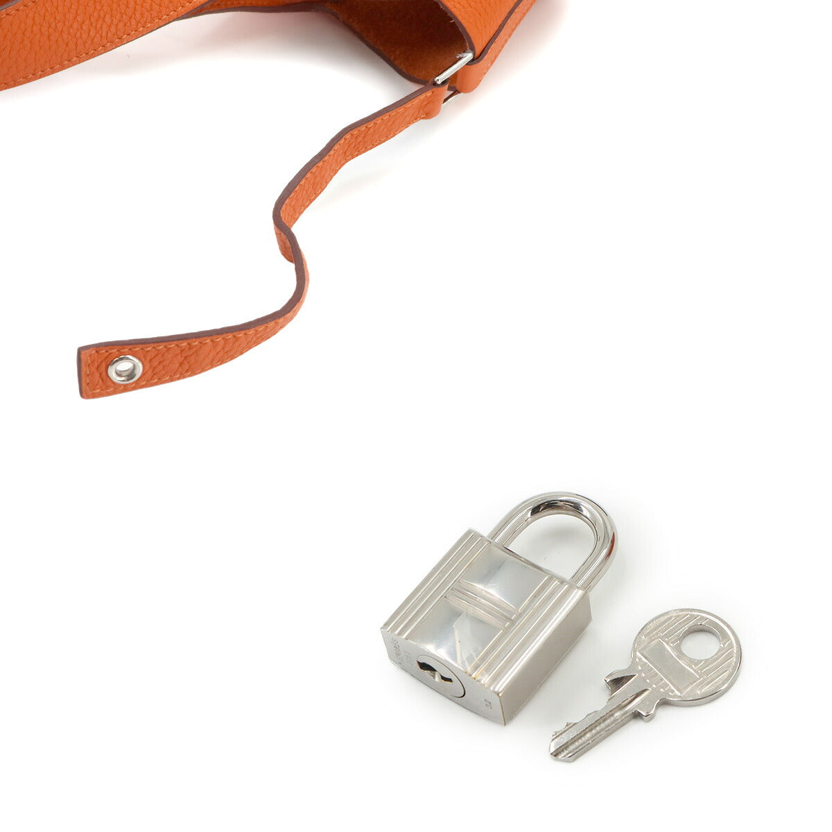 Picotin Lock MM Hand Bag Taurillon Clemence Orange Purse