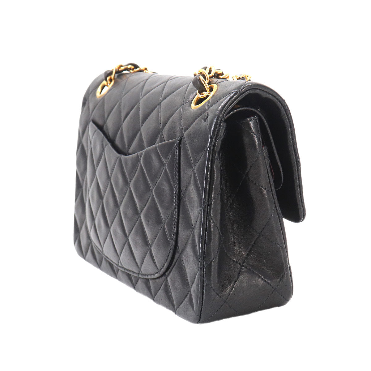 Matelasse 23 Chain Shoulder Bag Leather Black A01113 Vintage