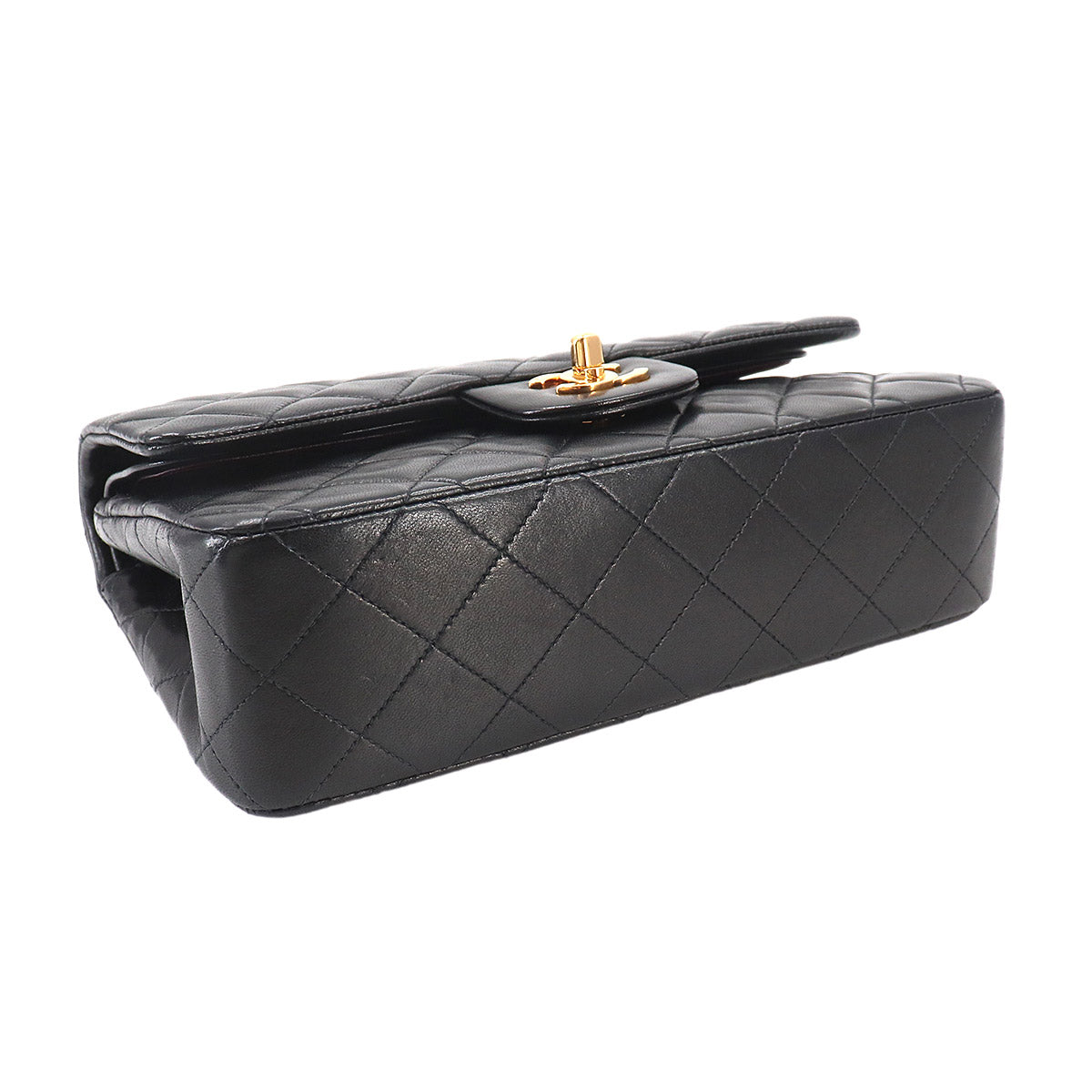 Matelasse 23 Chain Shoulder Bag Leather Black A01113 Vintage