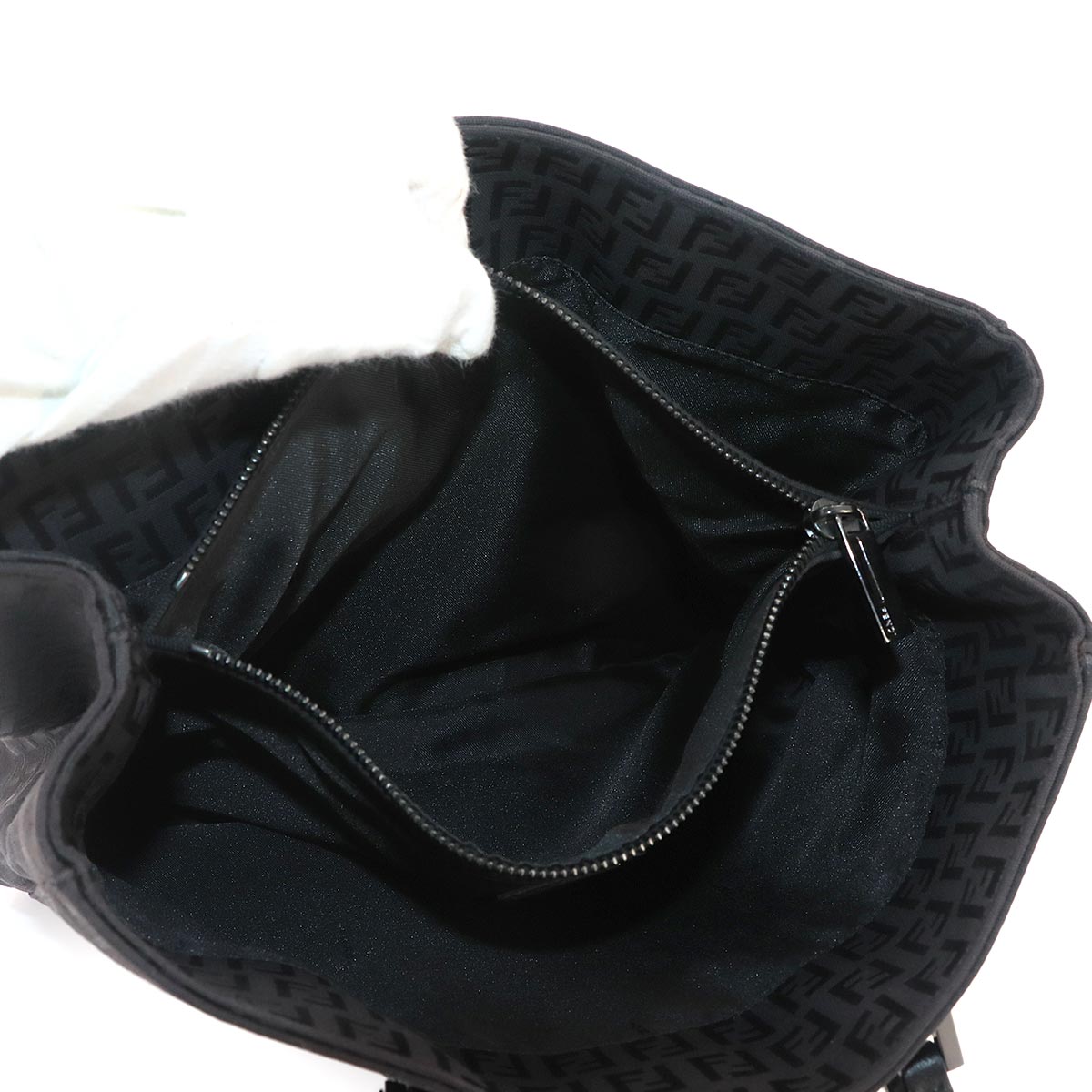 Zucchino Tote Bag Canvas Leather Dark Black 8BH133 Purse