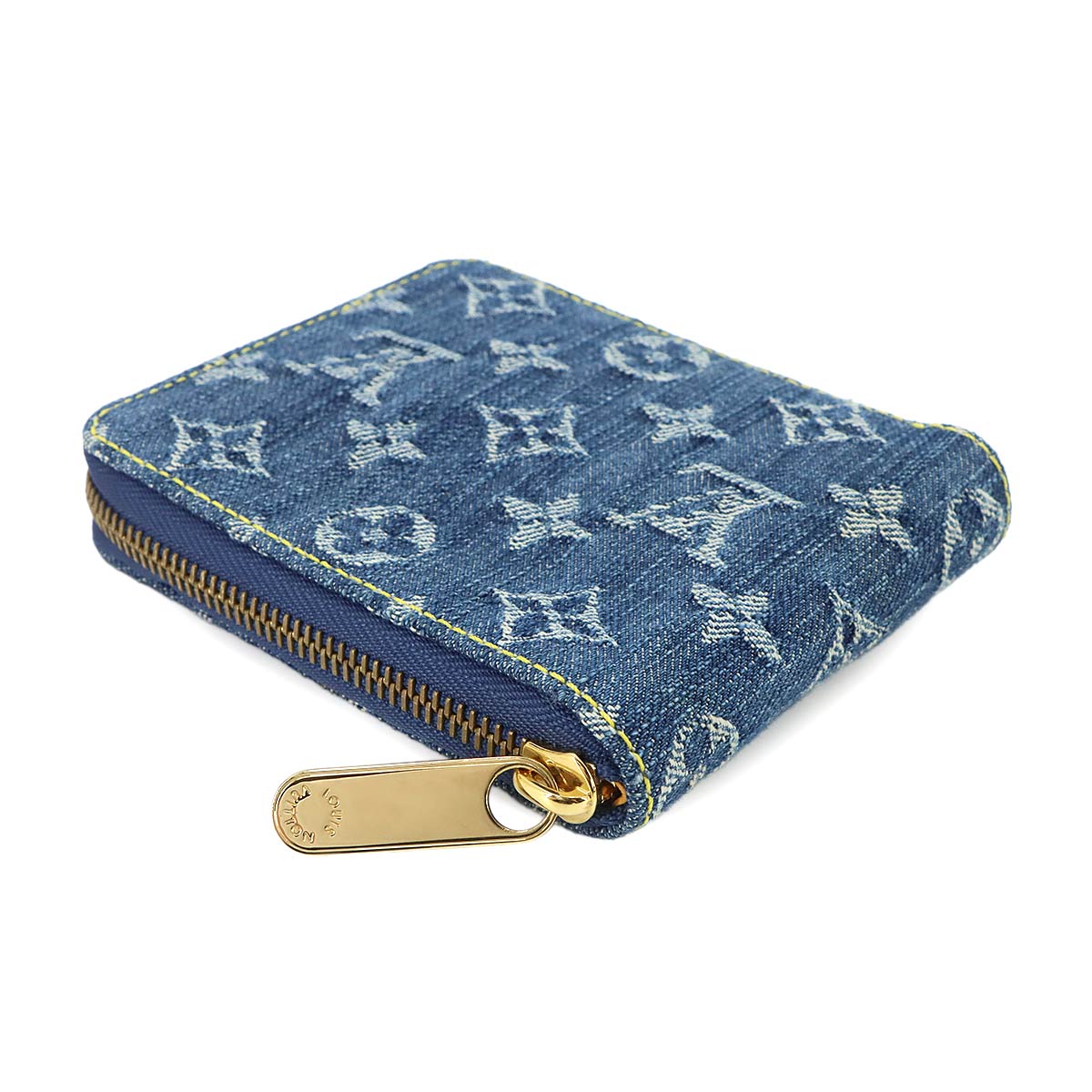 Monogram Denim Mini Zippy Wallet Blue M95342 Purse
