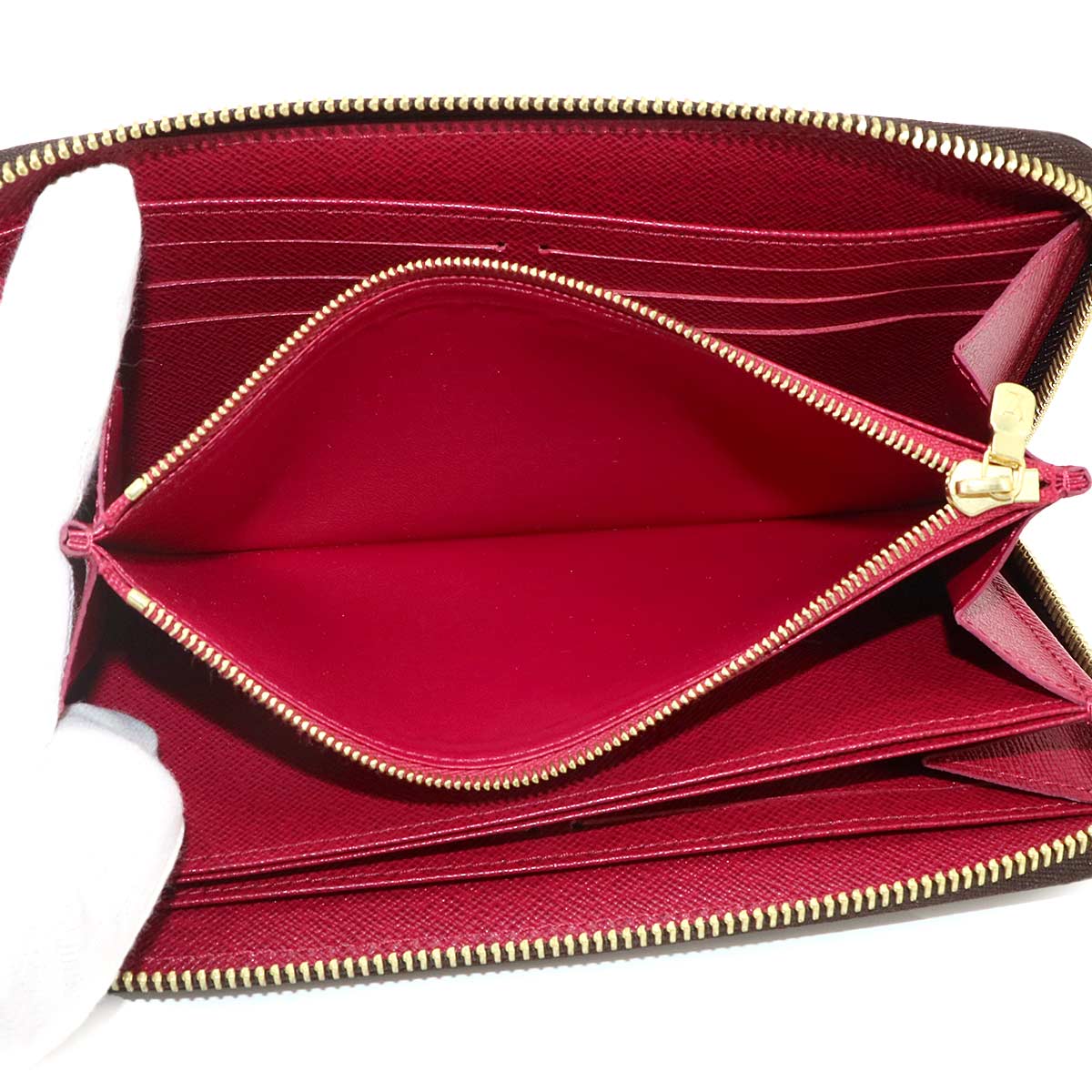 Monogram Zippy Wallet Long Brown Fuchsia M41895 Purse