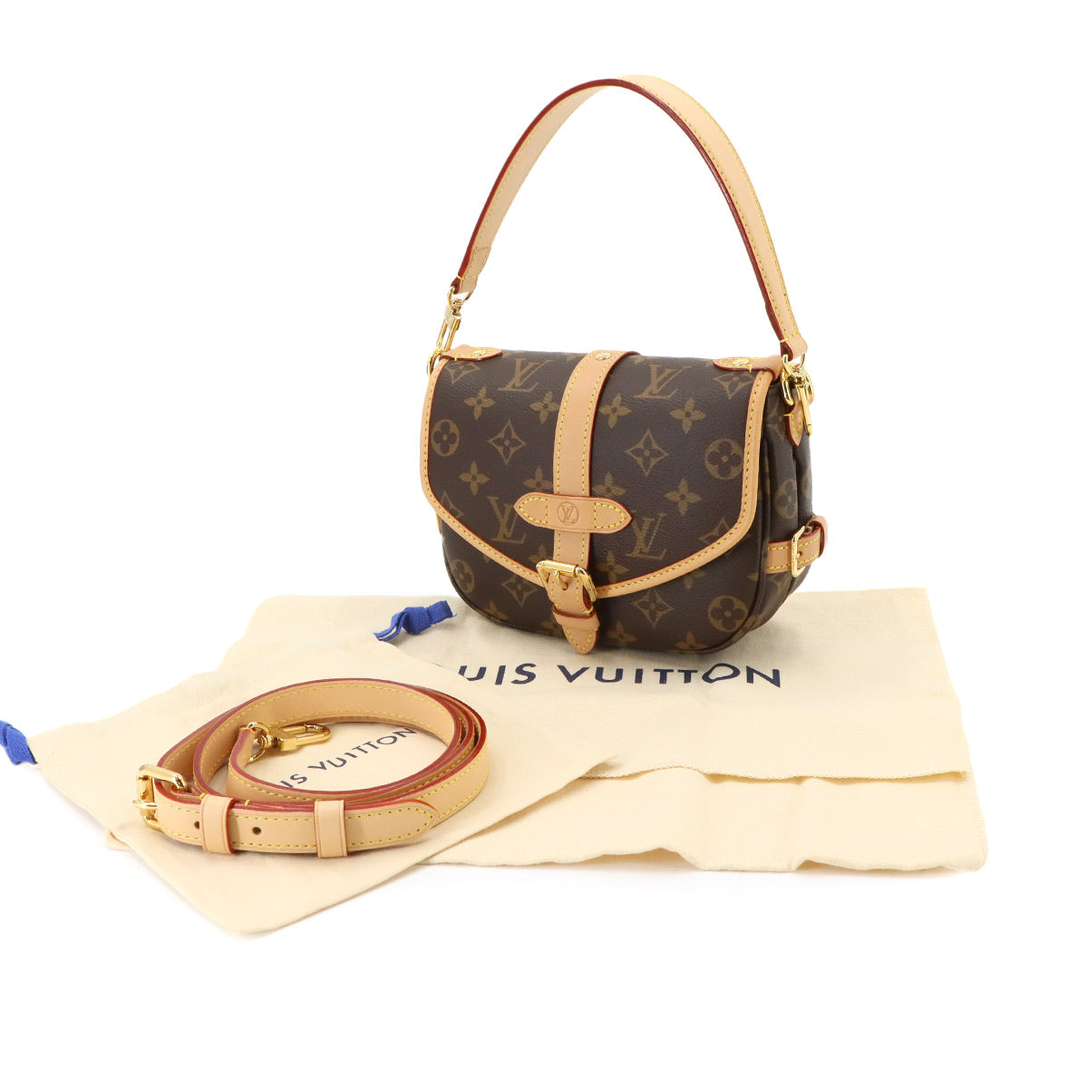 Monogram Saumur BB 2way Hand Shoulder Bag Brown M46740