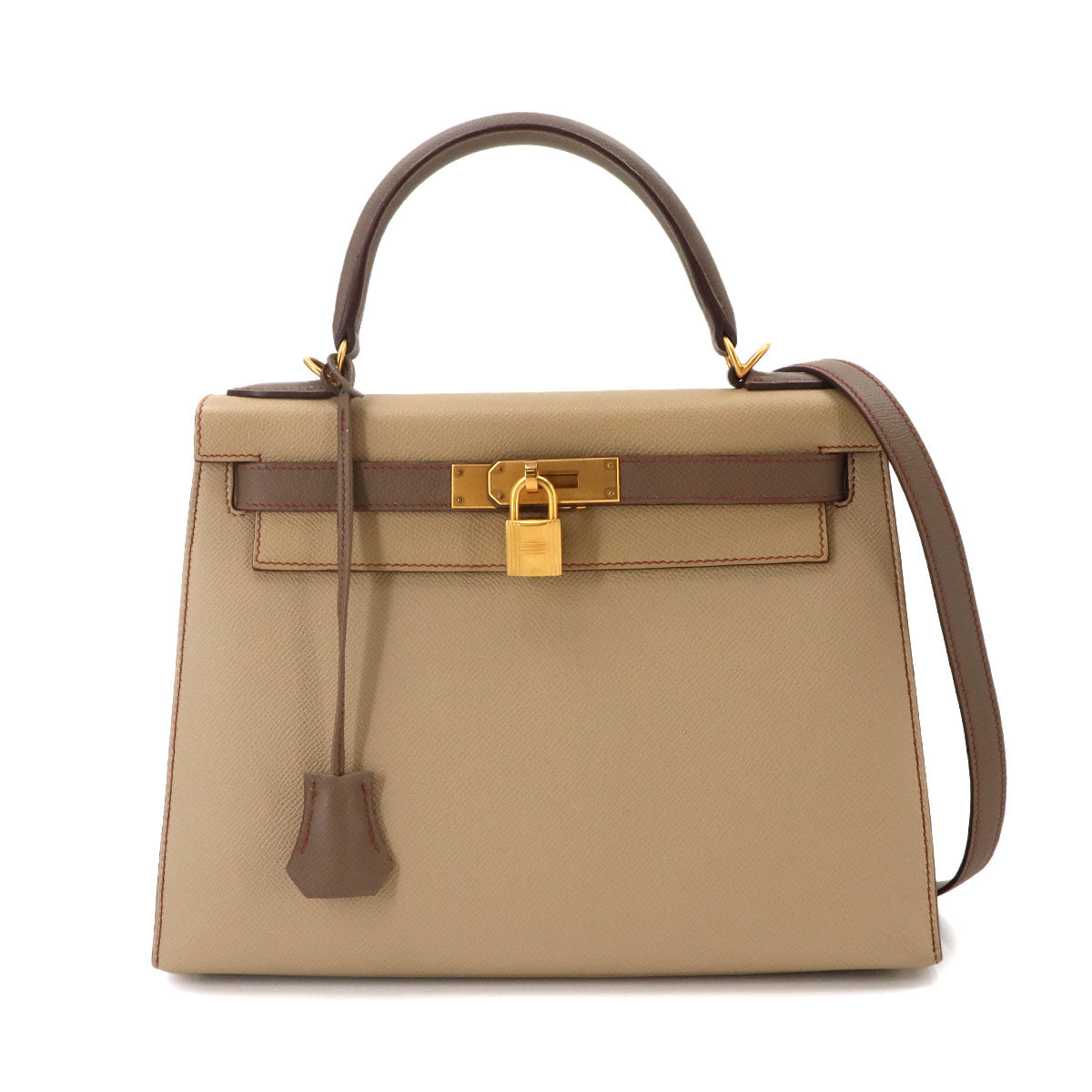 Kelly 28 SPO Personal order 2way Hand Bag Epsom Trench Etoupe