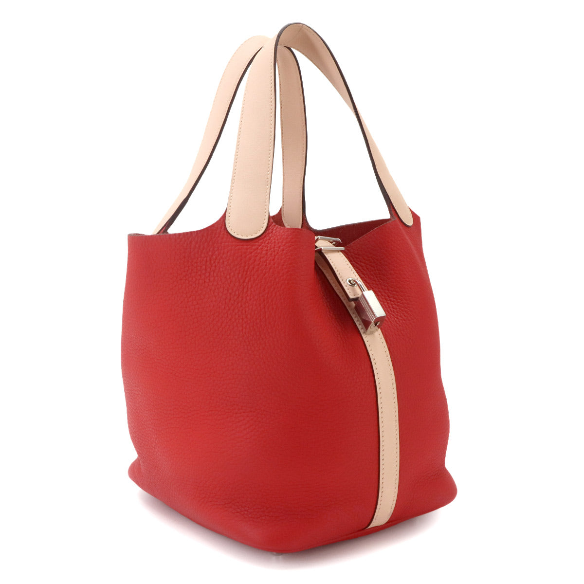 Picotin Lock Touch MM Hand Bag Taurillon Clemence Swift Red Pink