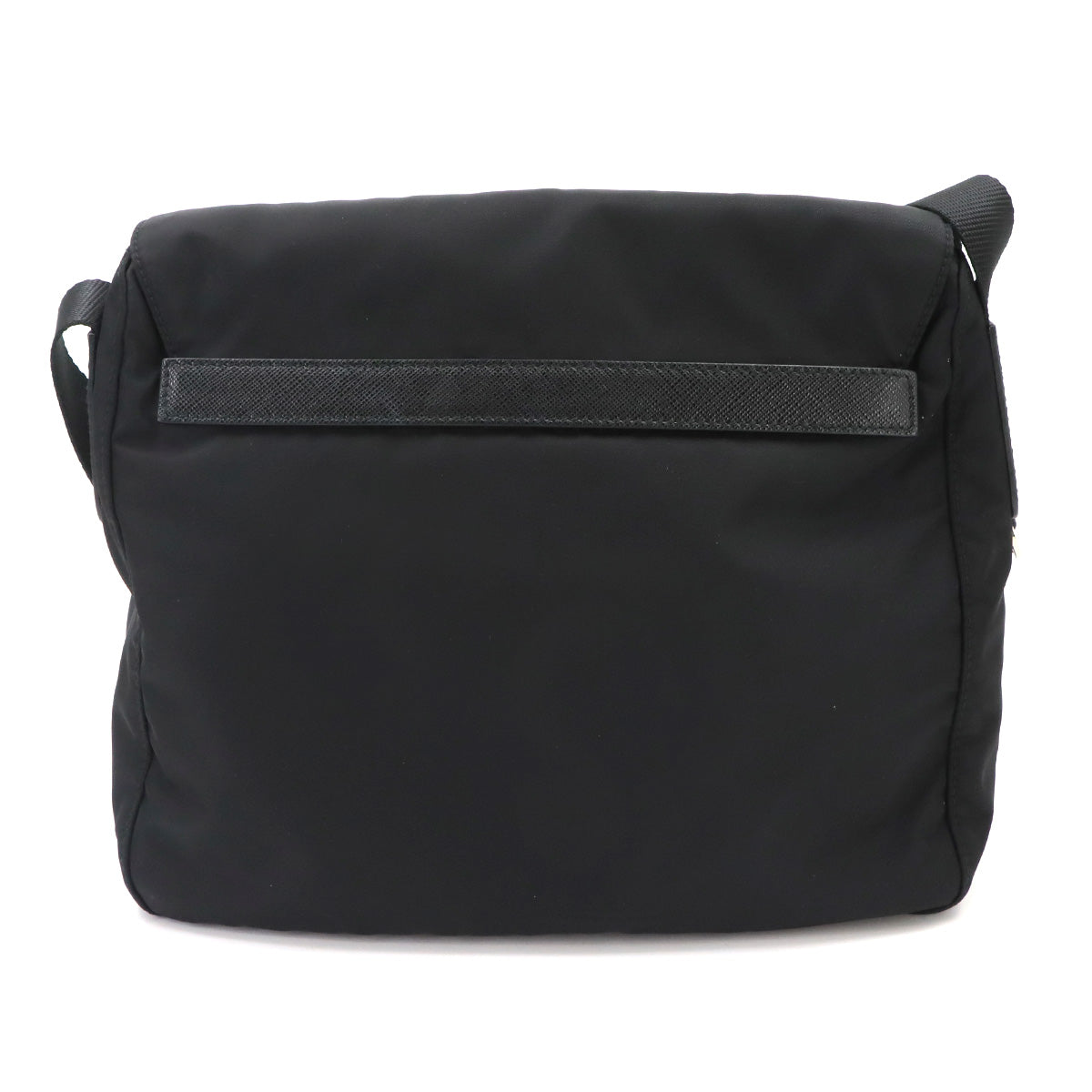 Shoulder Bag Nylon Saffiano Leather Nero Black 1BD994 Purse