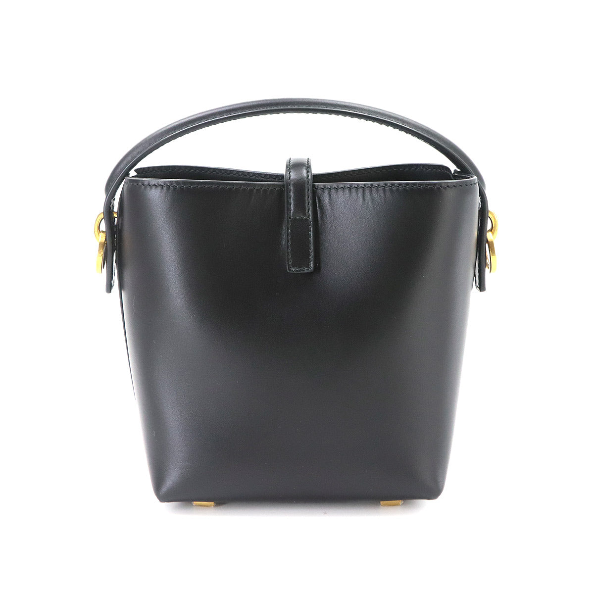 LE37 2way Shoulder Hand Bag Leather Black 765870 YSL