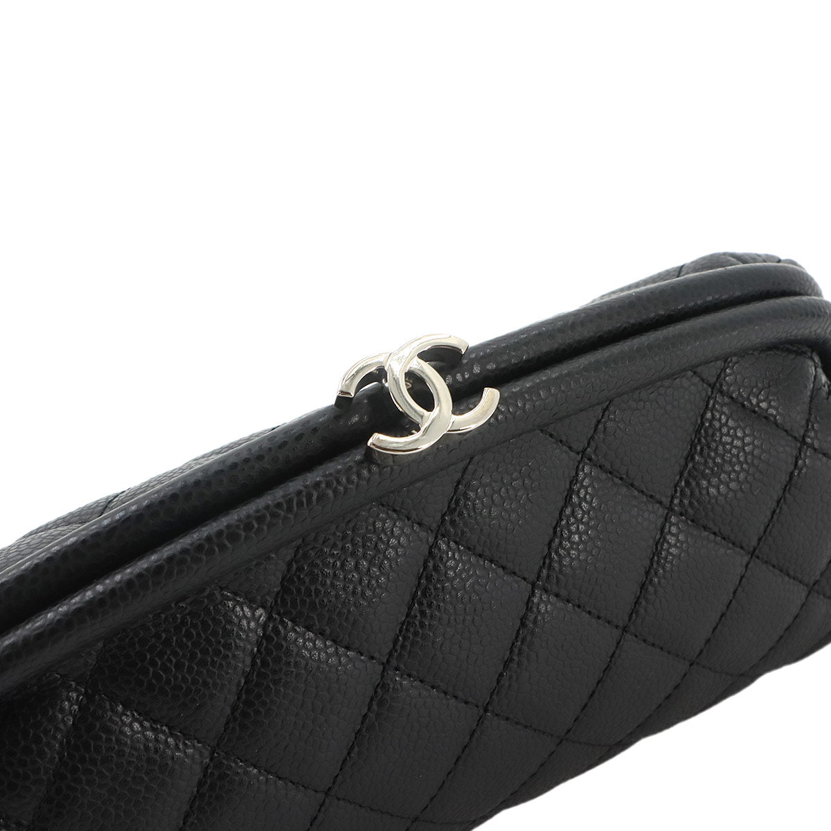 Matelasse Clutch Bag Leather Black A32342 Purse