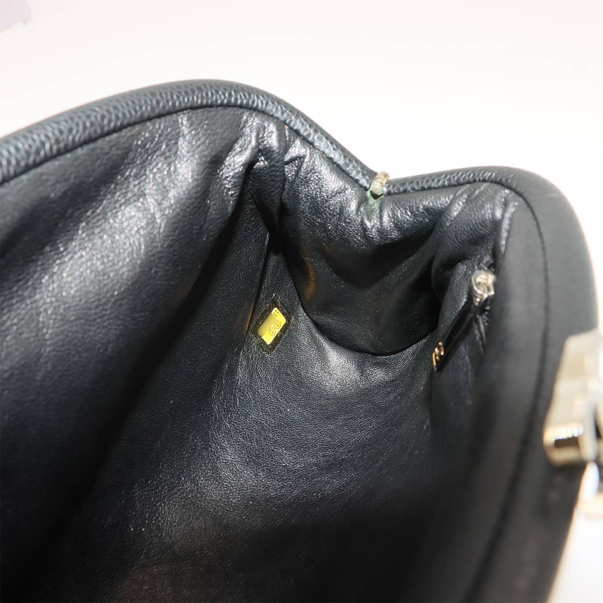 Matelasse Clutch Bag Leather Black A32342 Purse
