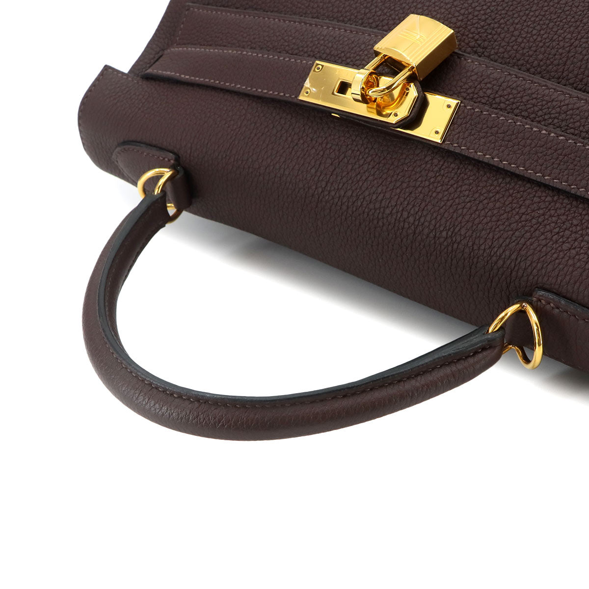 Kelly 32 2way Hand Shoulder Bag Togo Chocolat Purse