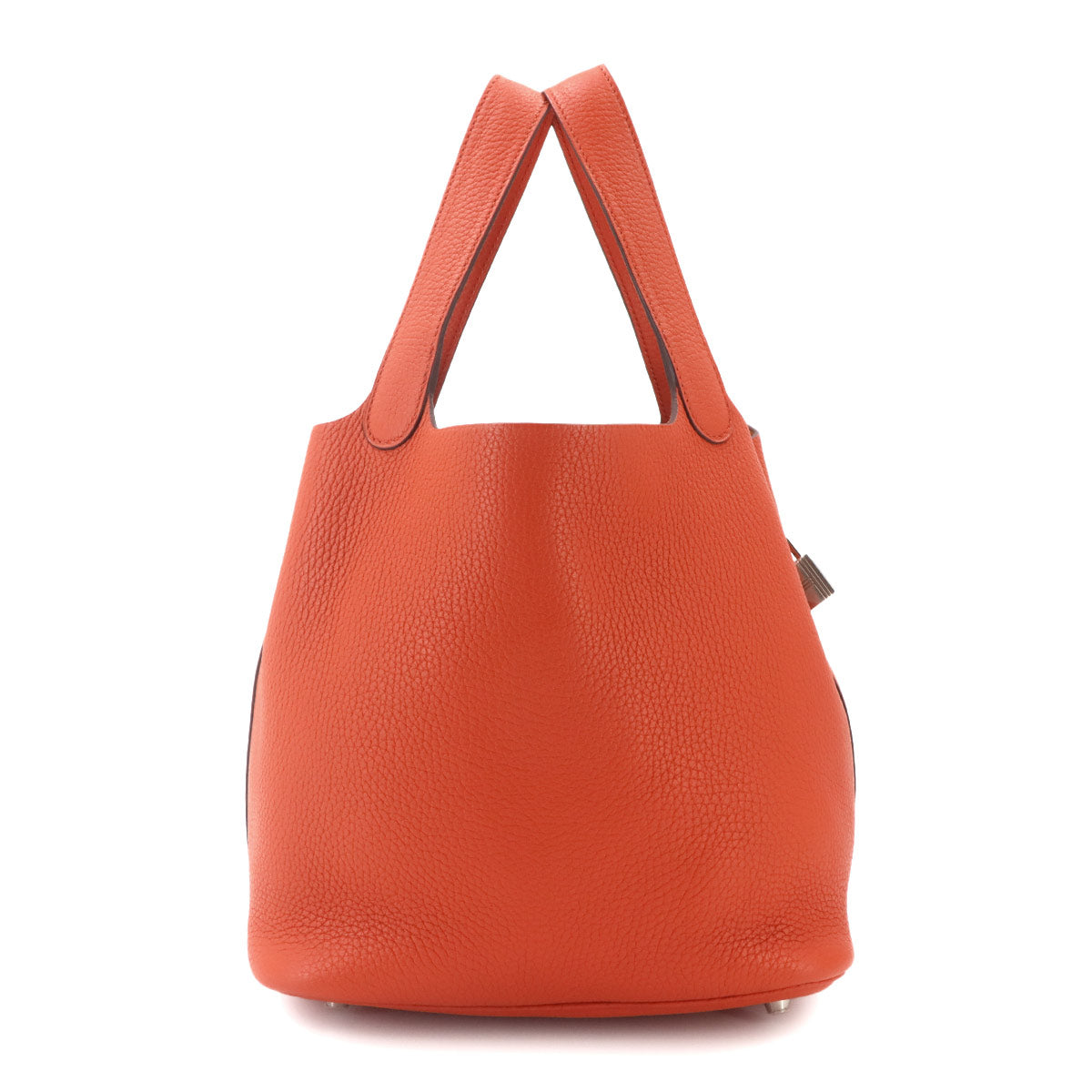 Picotin Lock MM Hand Bag Taurillon Clemence Terre Battue Purse
