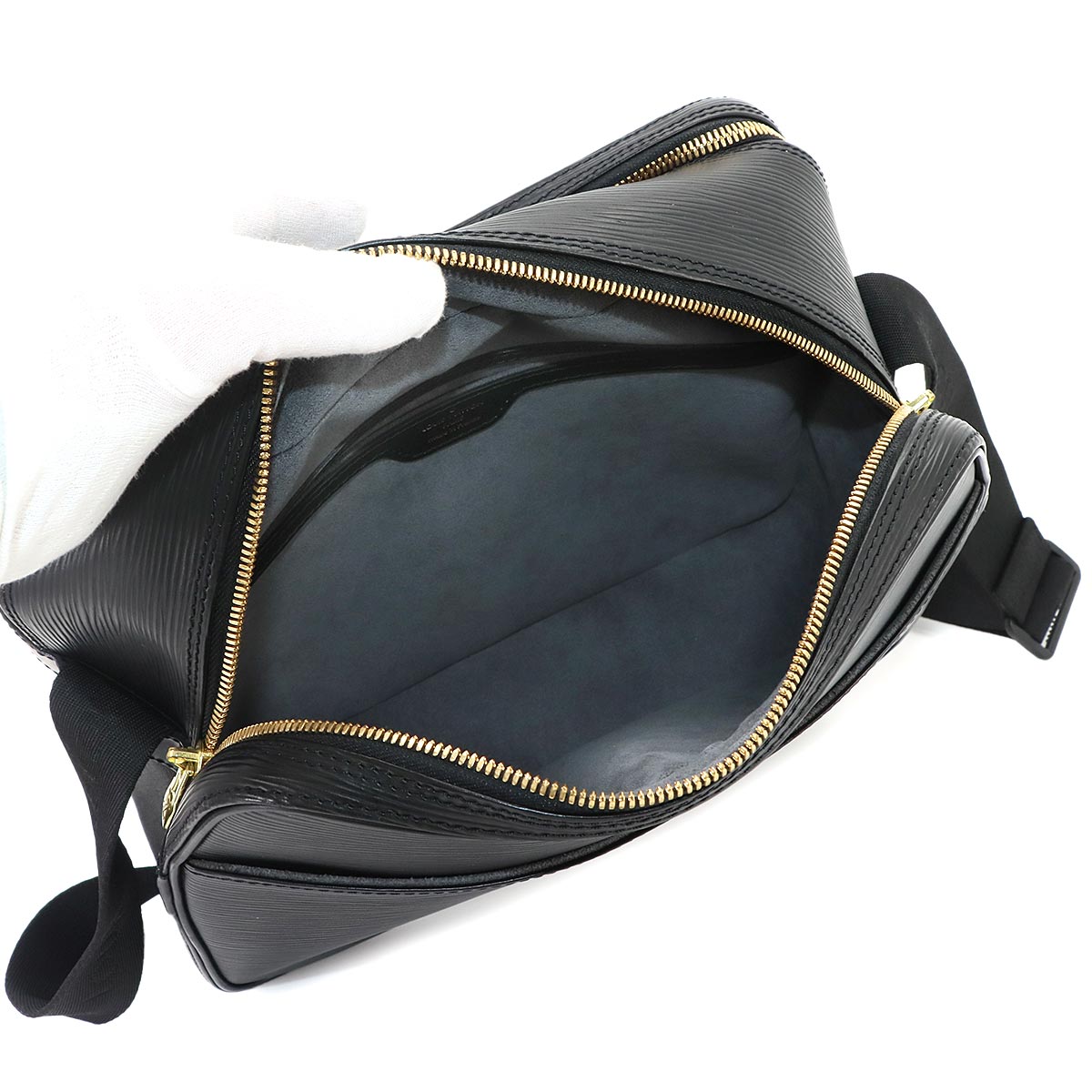 Epi Reporter SPO Shoulder Bag Leather Noir Purse