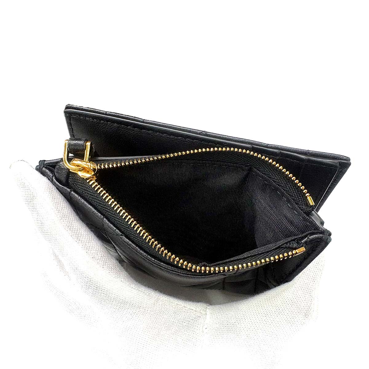 Dior Caro Dahlia Crystal Wallet Leather Black