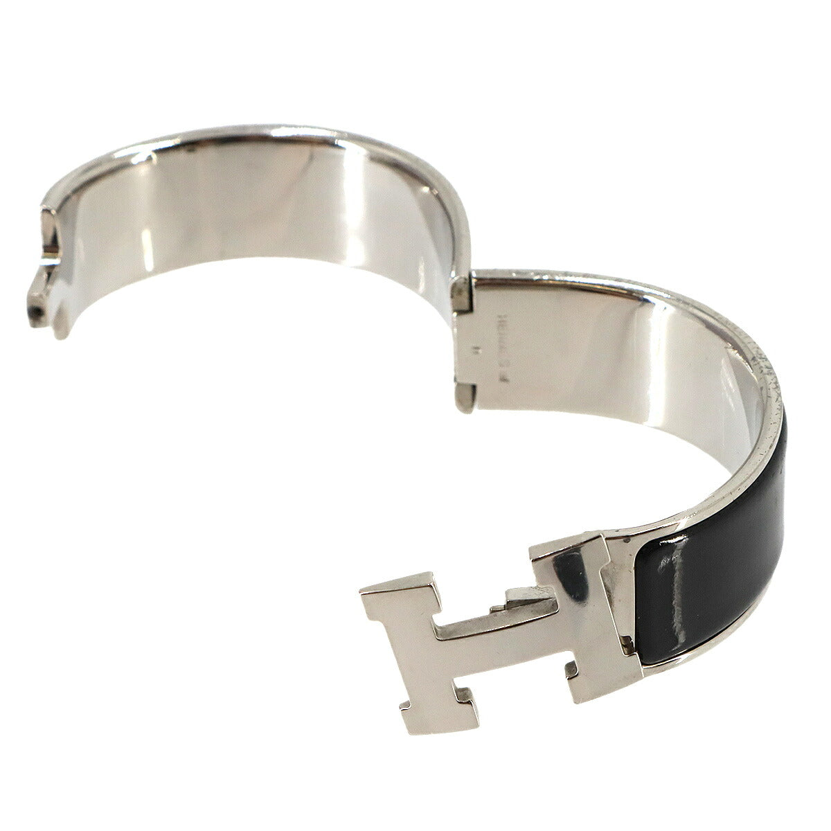Clic Clac H PM Bangle Black Silver Accessory