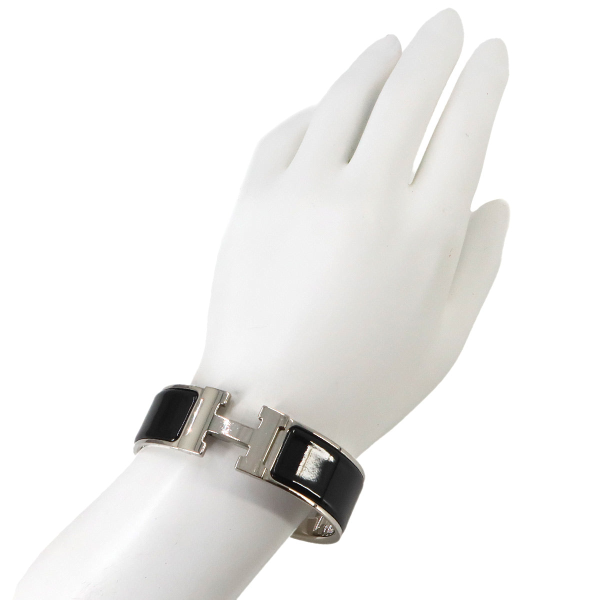 Clic Clac H PM Bangle Black Silver Accessory