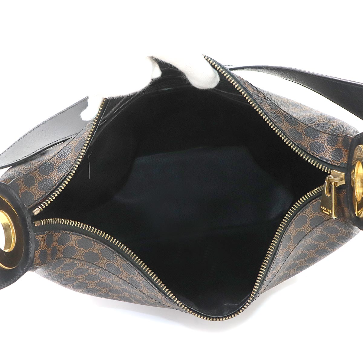 Macadam Shoulder Bag PVC Leather Black Brown Vintage Purse
