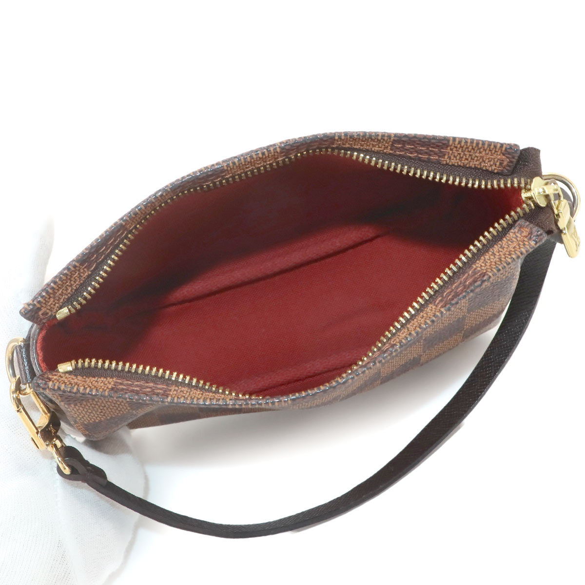 Damier Truth Makeup Pouch Hand Bag Ebene N51982 Purse