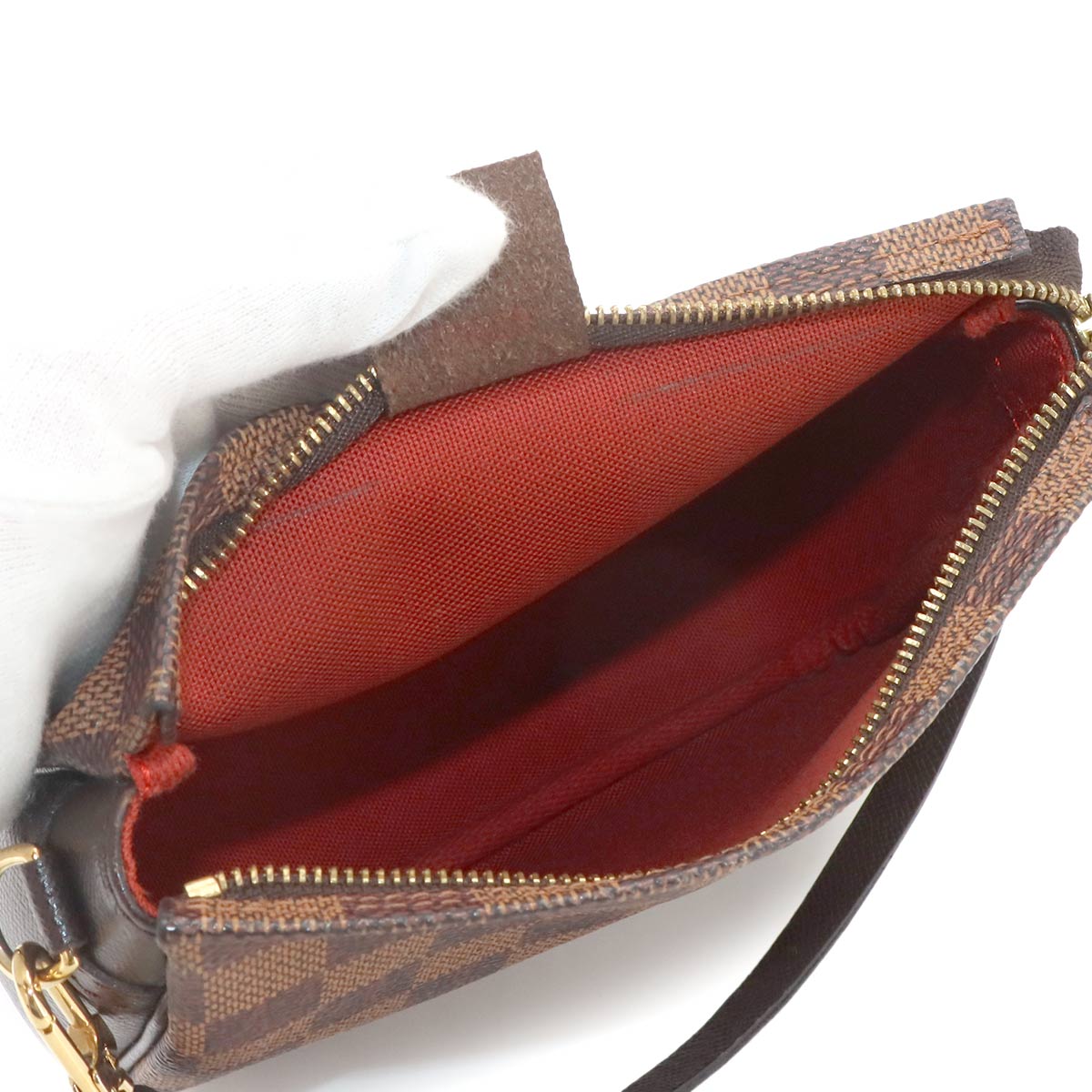 Damier Truth Makeup Pouch Hand Bag Ebene N51982 Purse