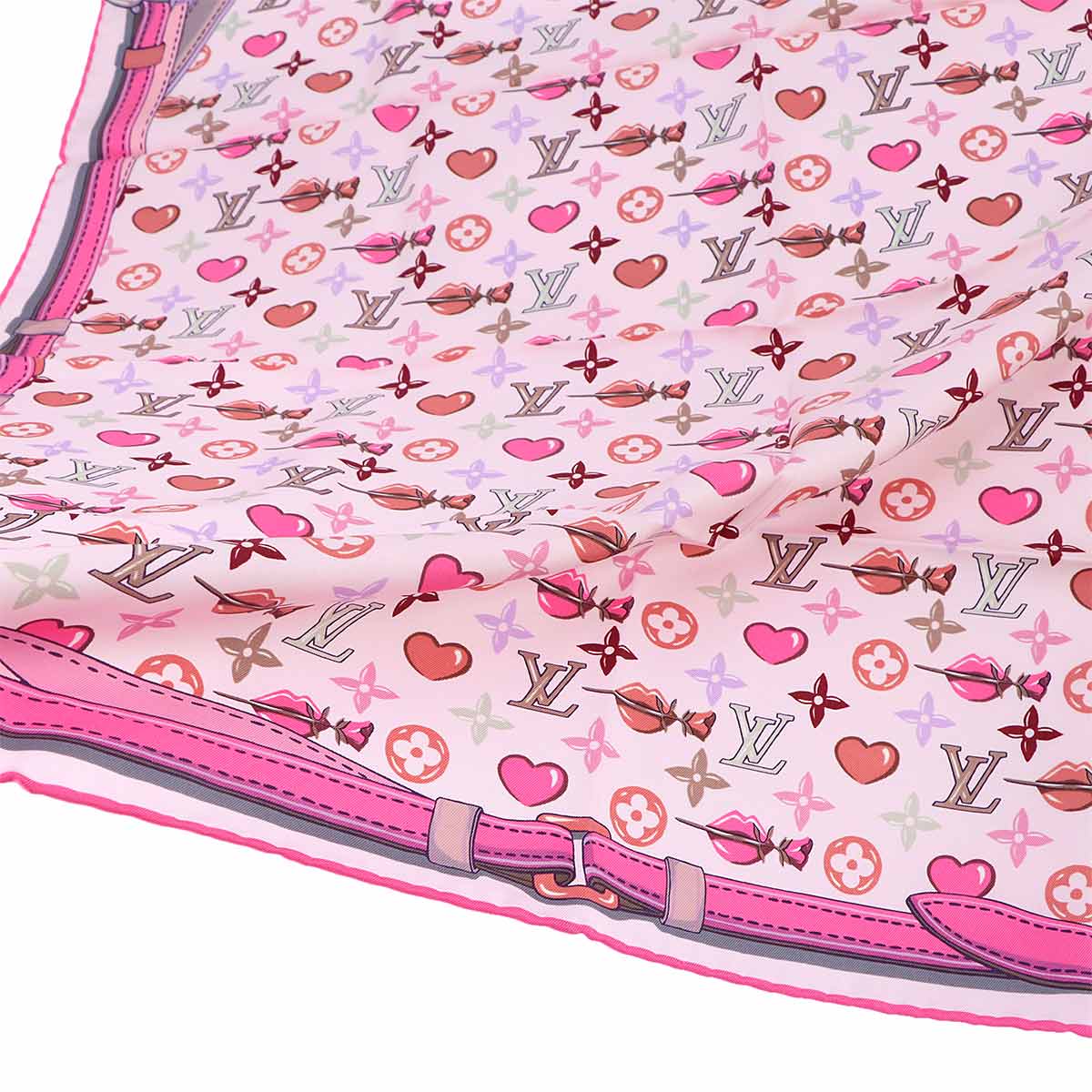 Carre a la Folie Scarf Silk Pink Multicolor M71460