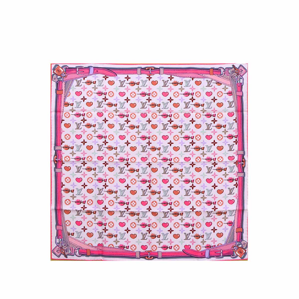 Carre a la Folie Scarf Silk Pink Multicolor M71460