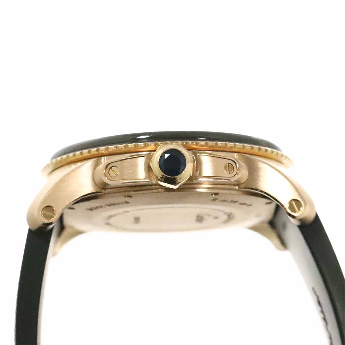Calibre de Cartier Diver W7100052 Date 750 PG Black Dial Mens