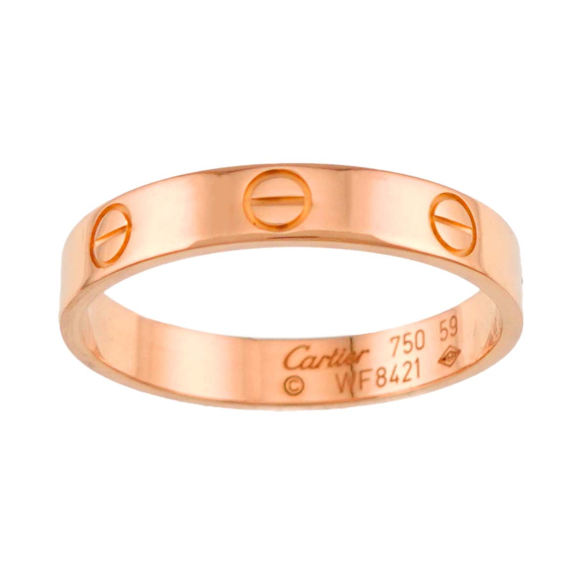 Mini Love Ring 18K Pink Gold 750 size59 8.25-8.75(US)