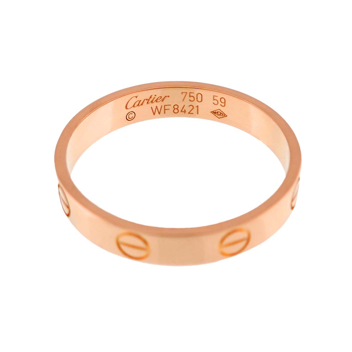 Mini Love Ring 18K Pink Gold 750 size59 8.25-8.75(US)