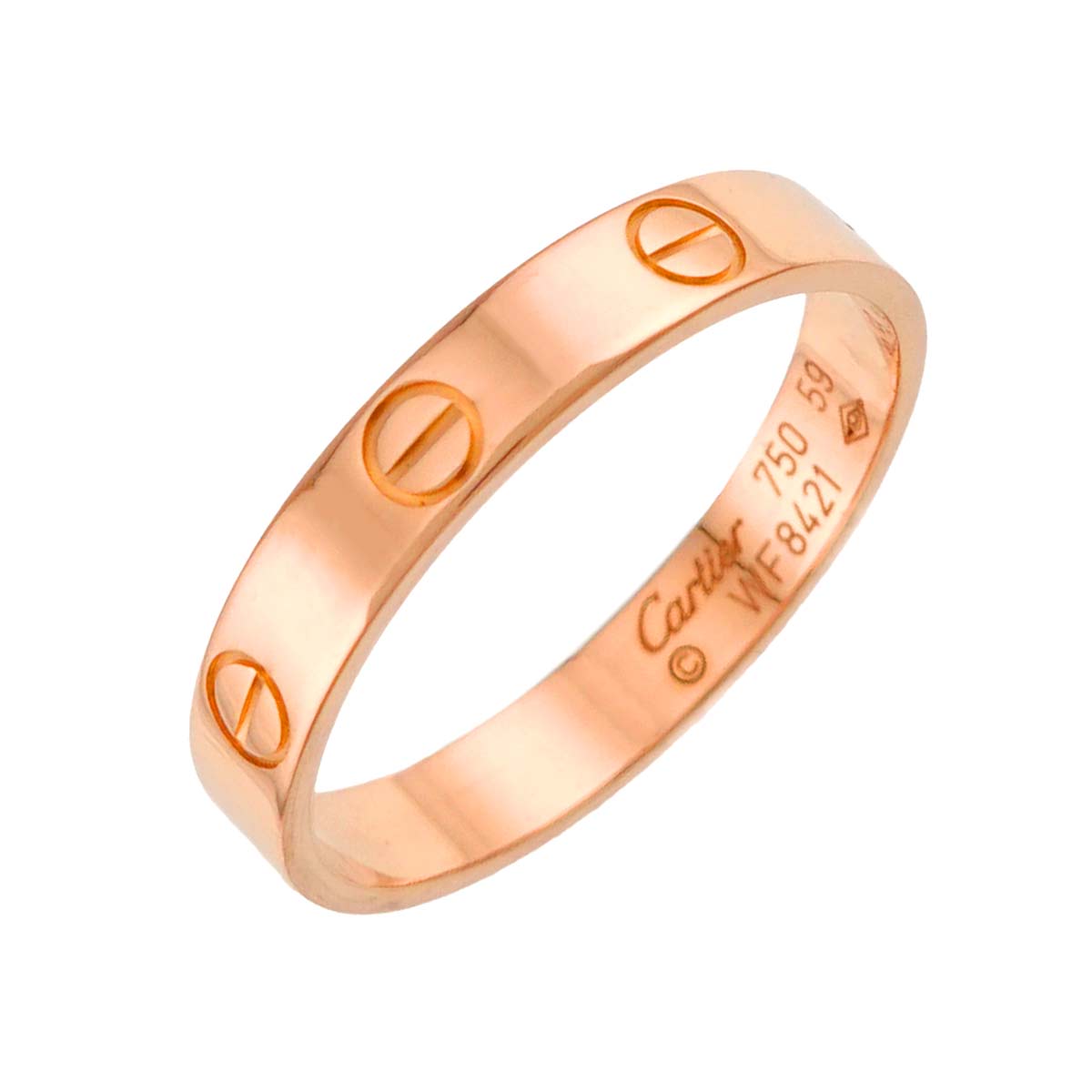 Mini Love Ring 18K Pink Gold 750 size59 8.25-8.75(US)
