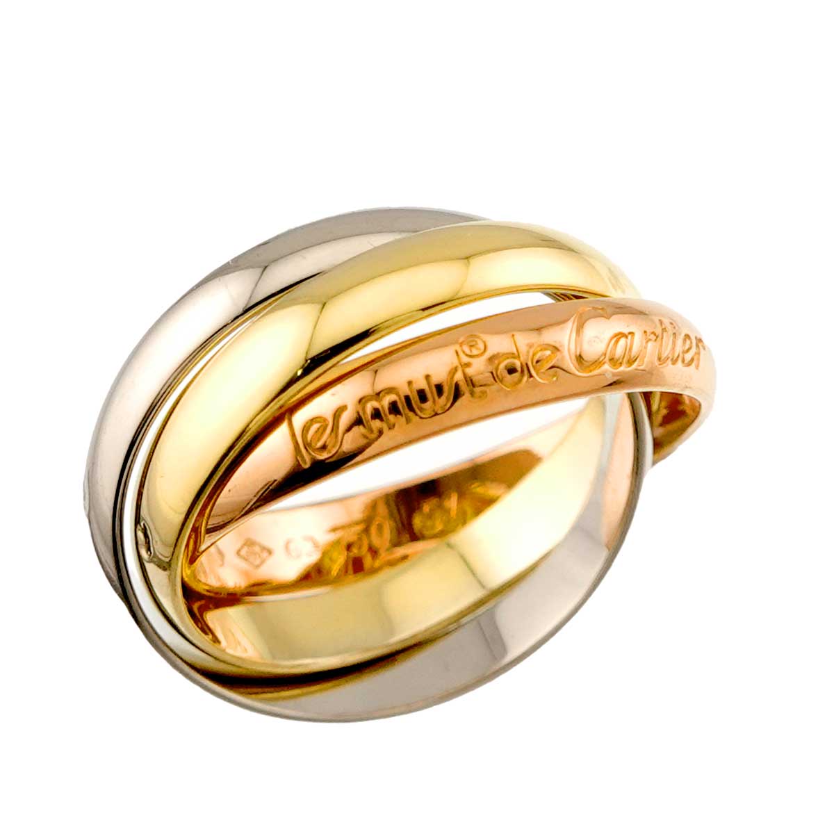Trinity MM Ring 18K YG WG PG 750 Size51 5.5-5.75(US)