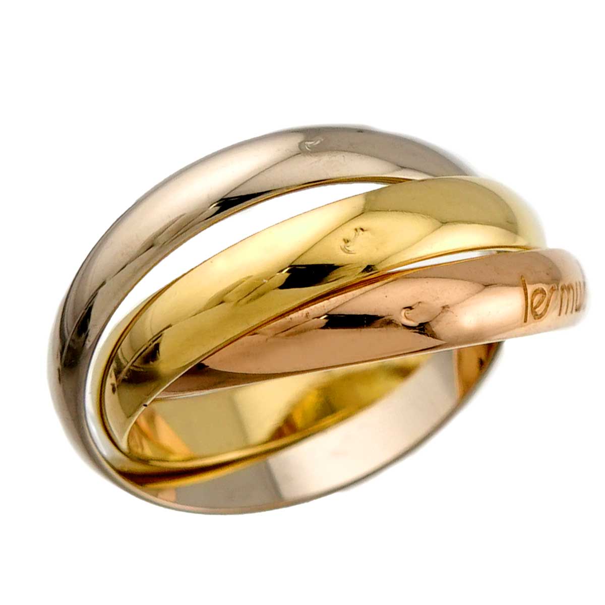 Trinity MM Ring 18K YG WG PG 750 Size51 5.5-5.75(US)