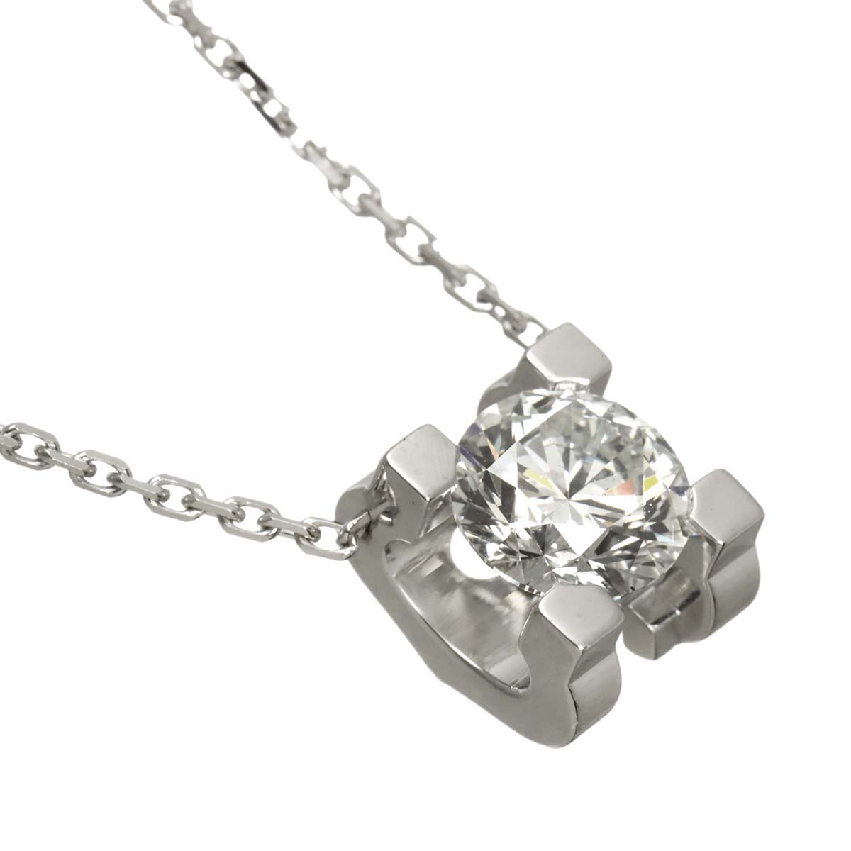 C De Diamond 0.70ct H/VS2/3EX Necklace 18K WG 750