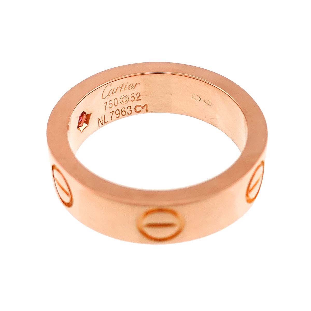 Love Ring Sapphire 18K PG 750 size52 5.5-5.75(US)