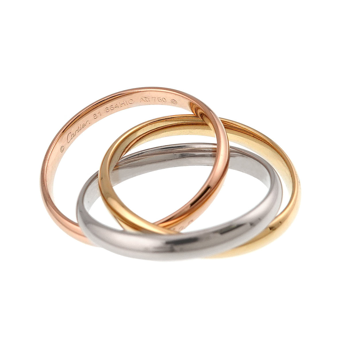 Trinity Ring K18 YG WG PG 18K 750 Size61 9-9.5(US)