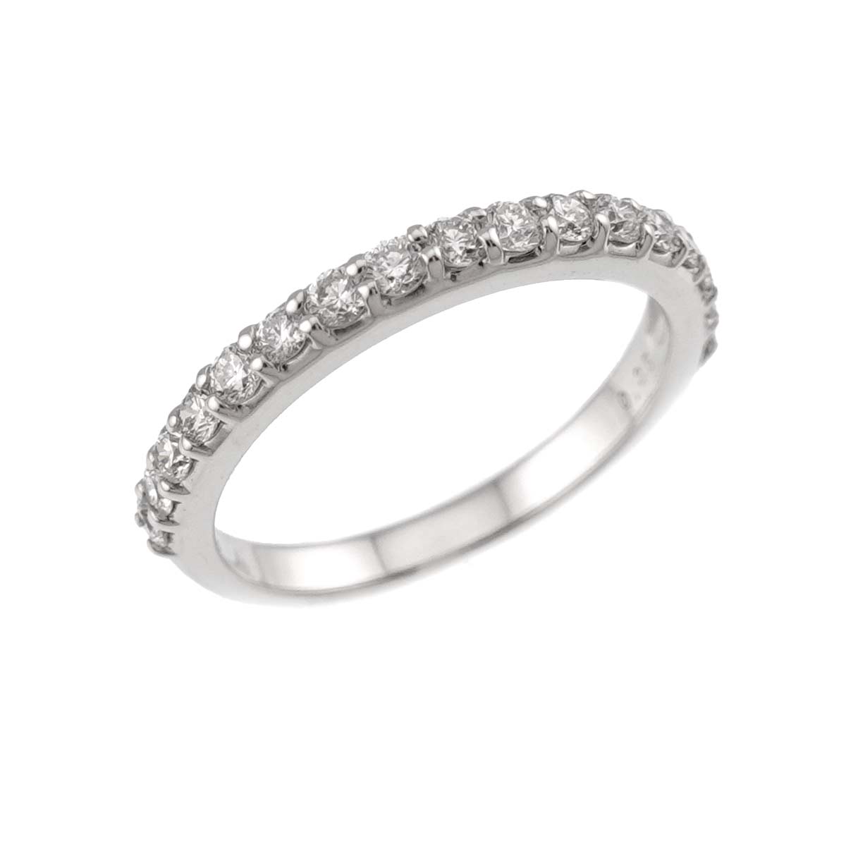 Diamond 0.35ct Ring 18K White Gold 750 Size4(US)