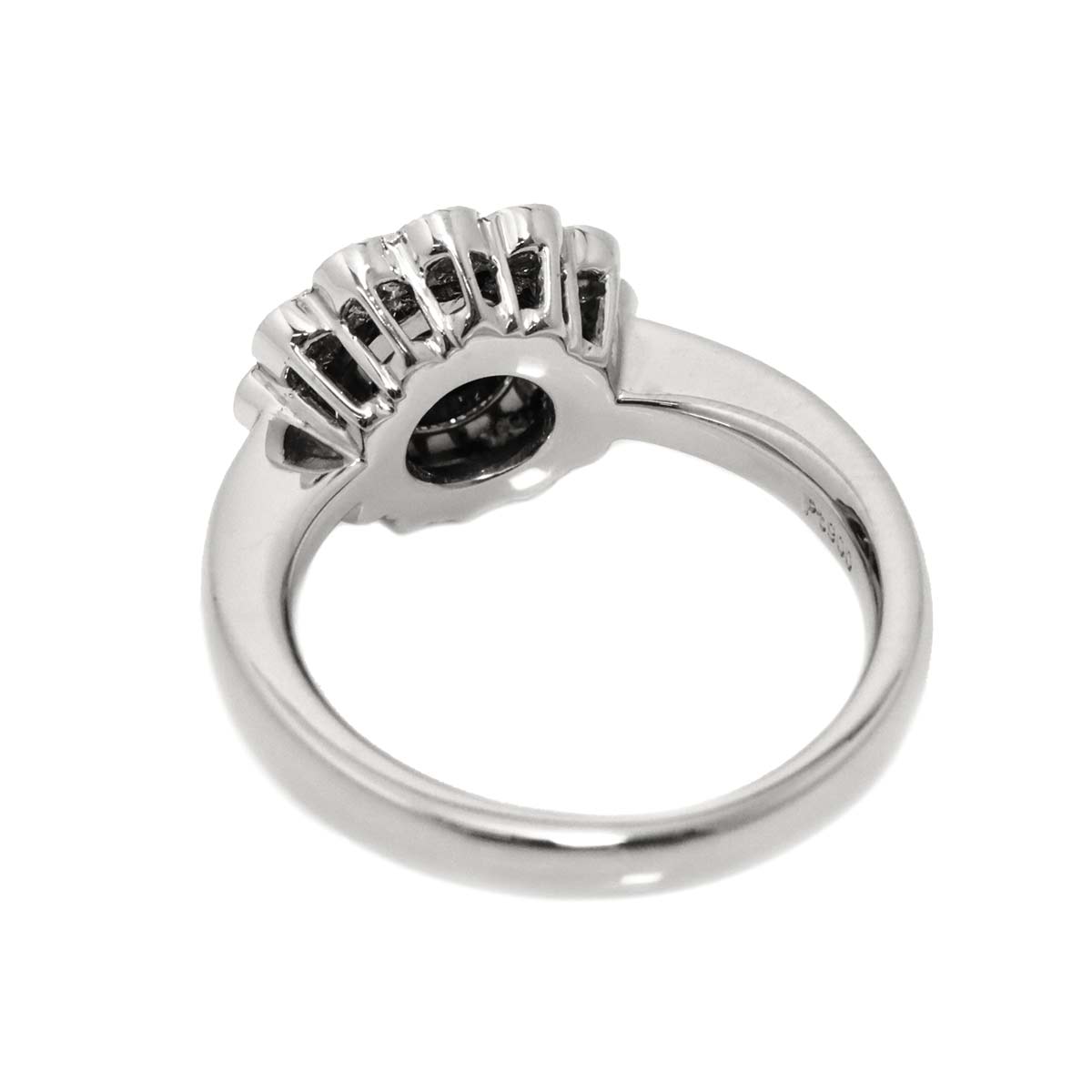 Black Diamond 1.39ct Diamond 0.21ct Ring Pt Platinum size5.5-5.75(US)
