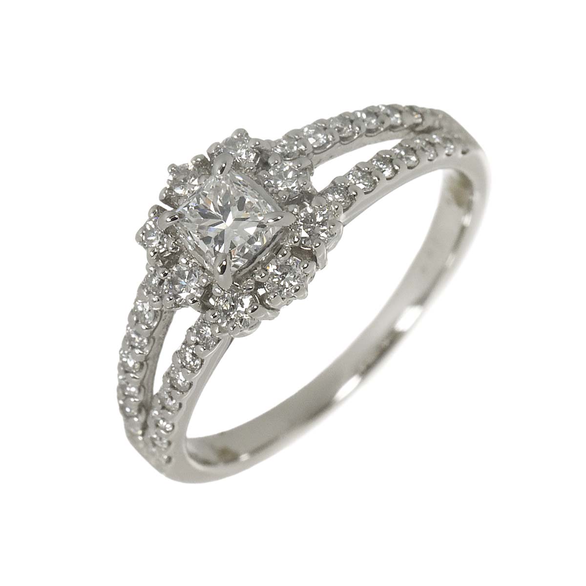 Diamond 0.319ct D/VS2 0.37ct Ring Pt Platinum size4.75-5(US)