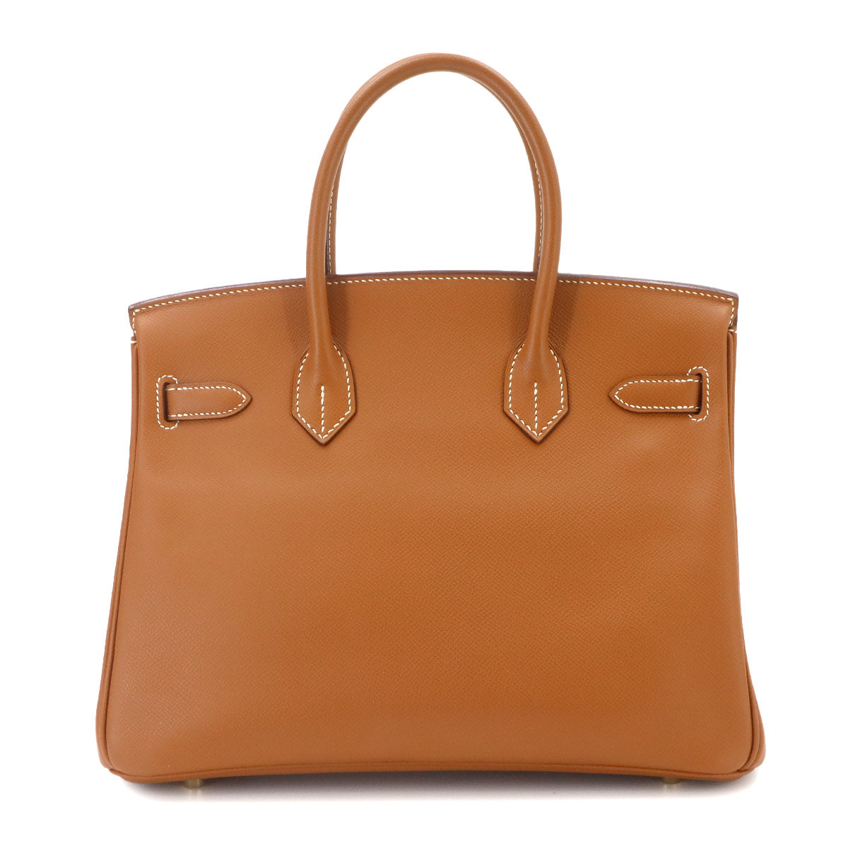 Birkin 30 Hand Bag Epsom Leather Gold Brown Purse
