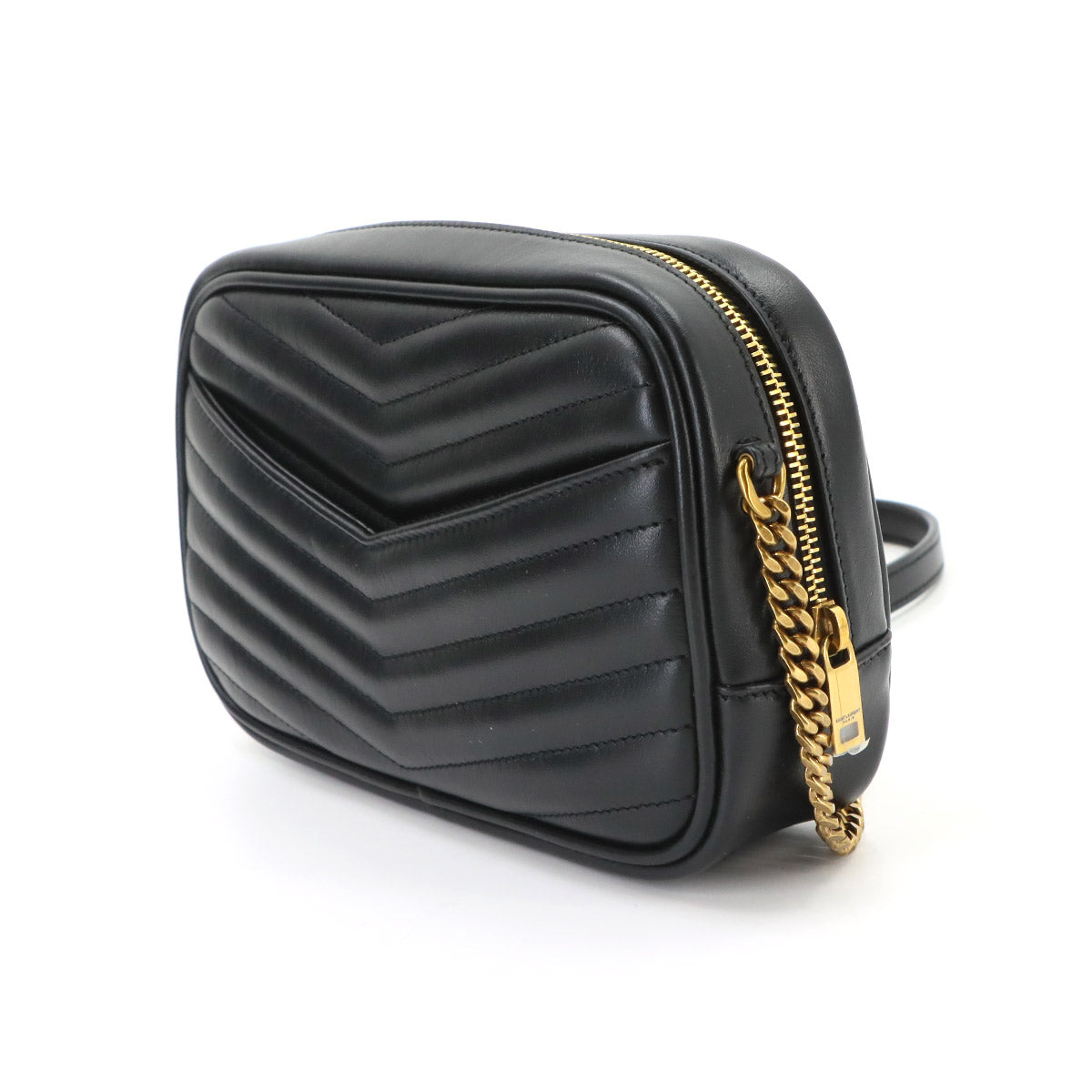Lou Mini Chain Shoulder Bag Leather Black 748849