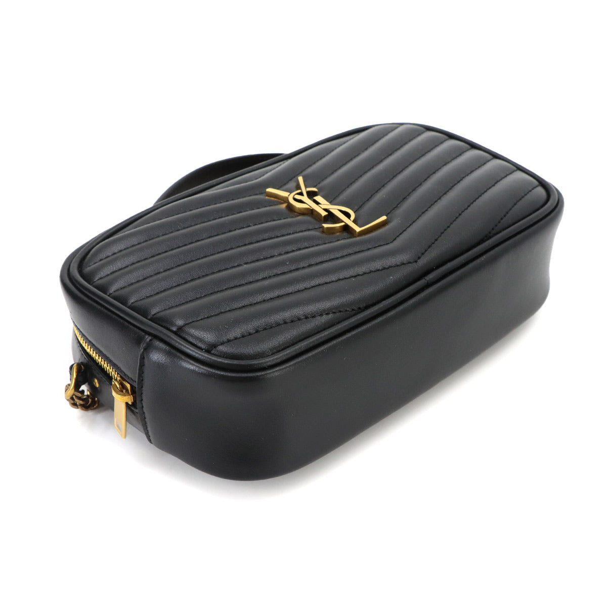 Lou Mini Chain Shoulder Bag Leather Black 748849