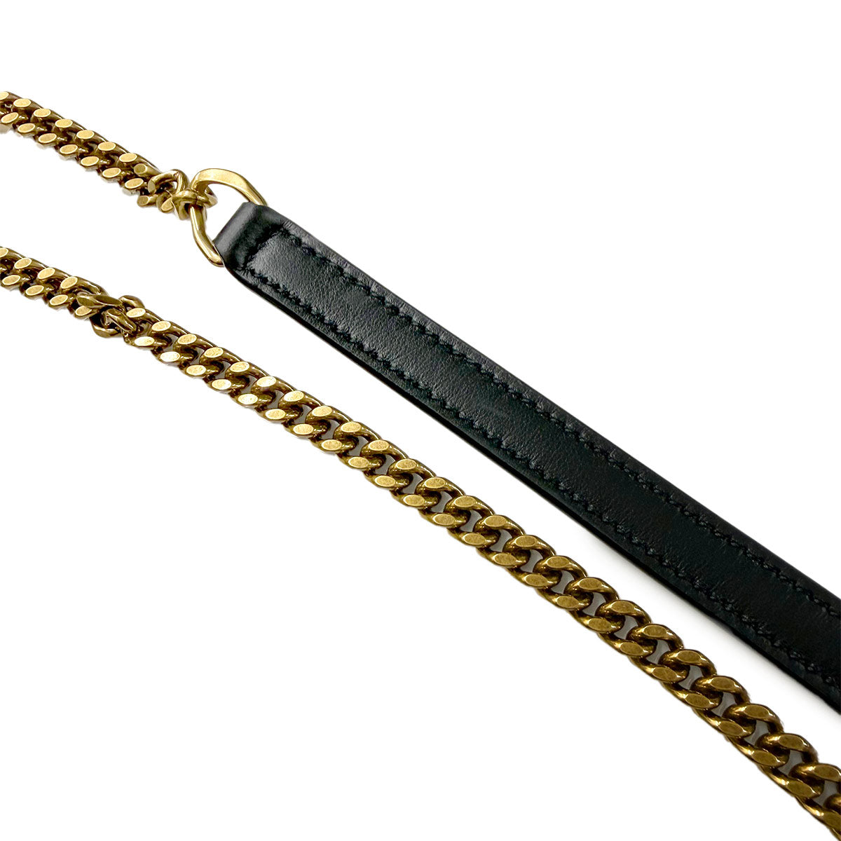 Lou Mini Chain Shoulder Bag Leather Black 748849