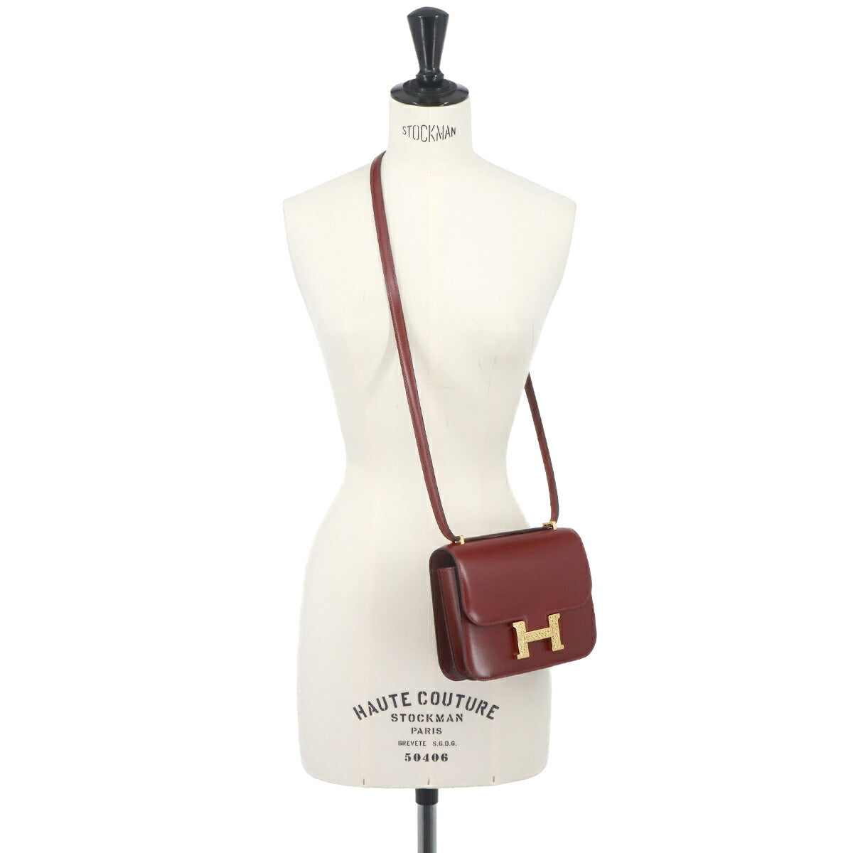 Constance3 Mini 18 Shoulder Bag Box calf Rouge H Purse