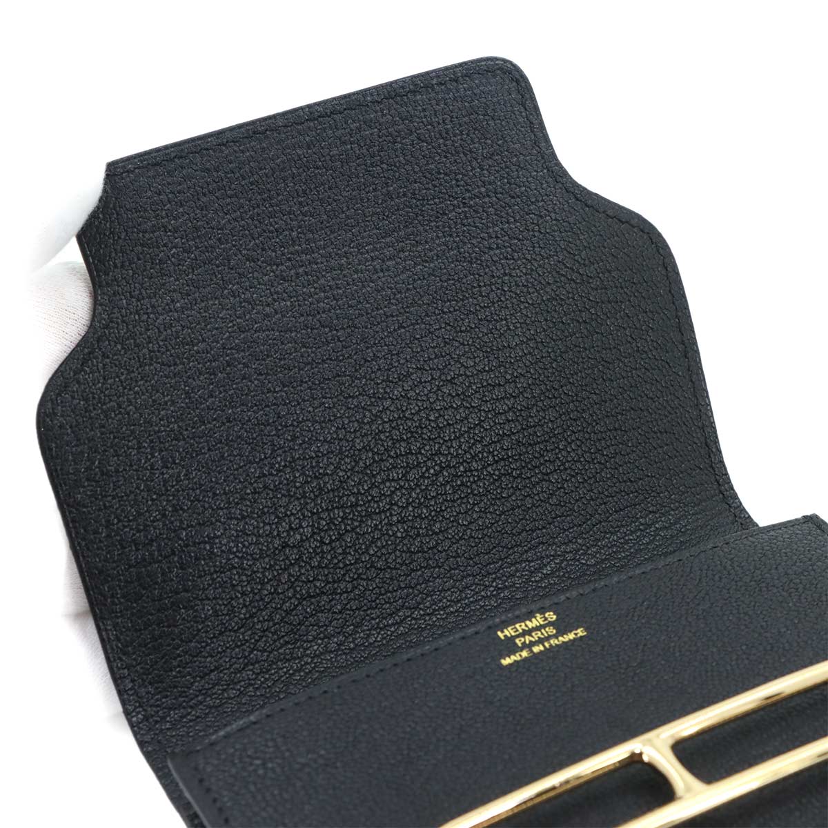 Roulis Slim Wallet Chevre Black U Purse