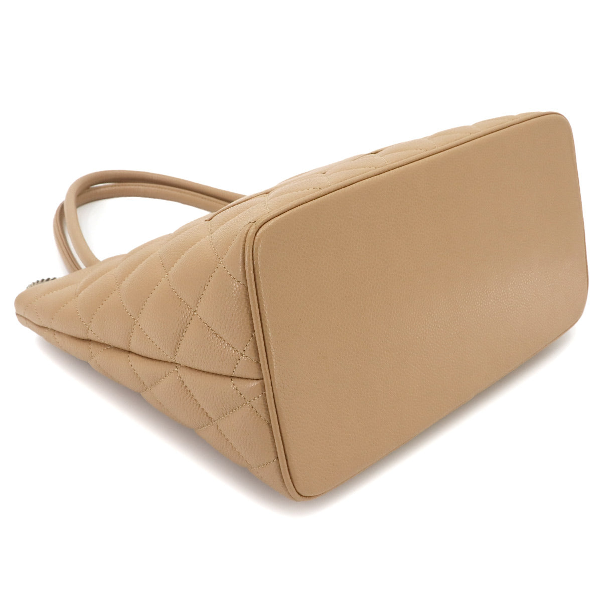 Medallion Tote Bag Leather Beige A01804 Coco Logos