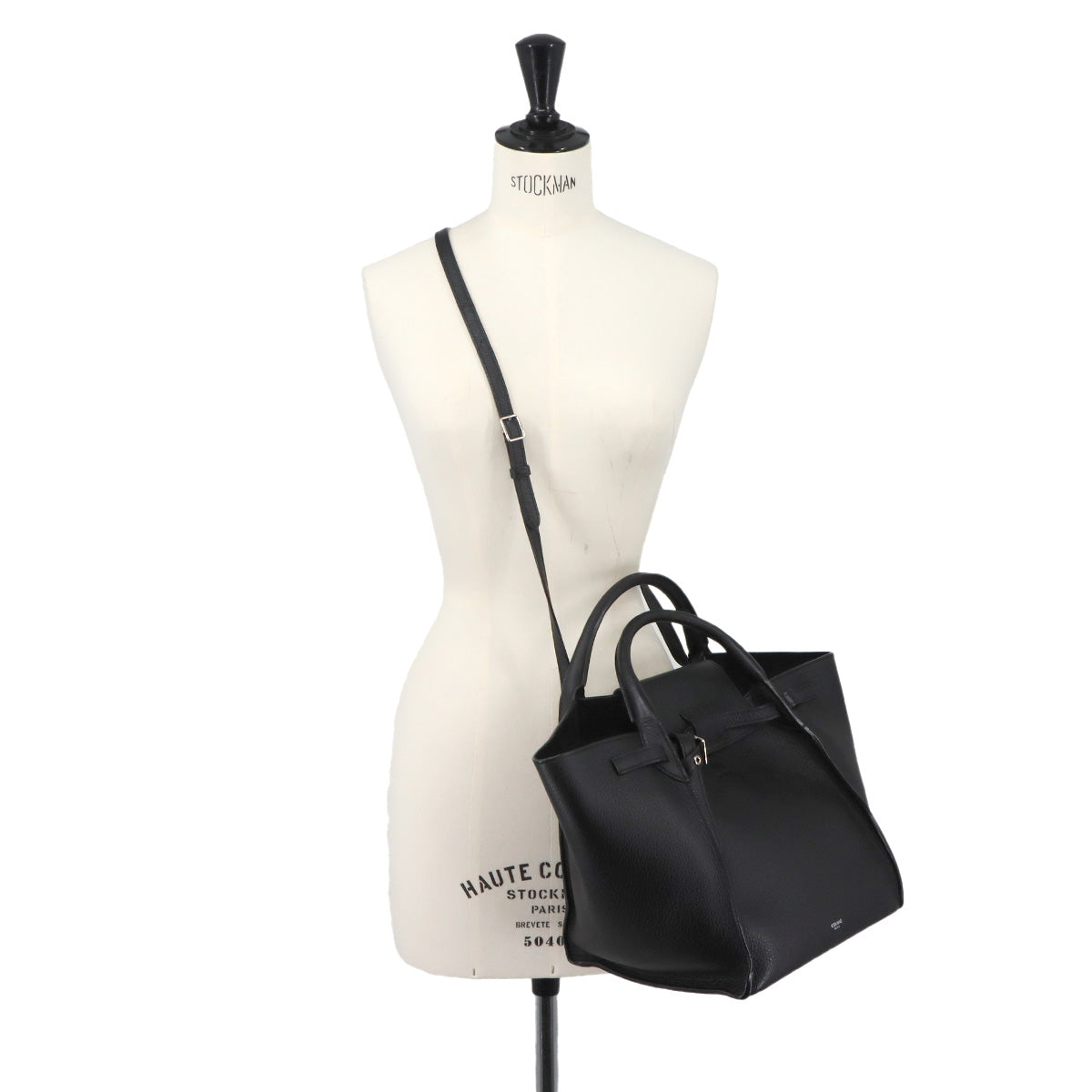 Big Bag Small With Longstrap Hand Shoulder Bag Leather Black