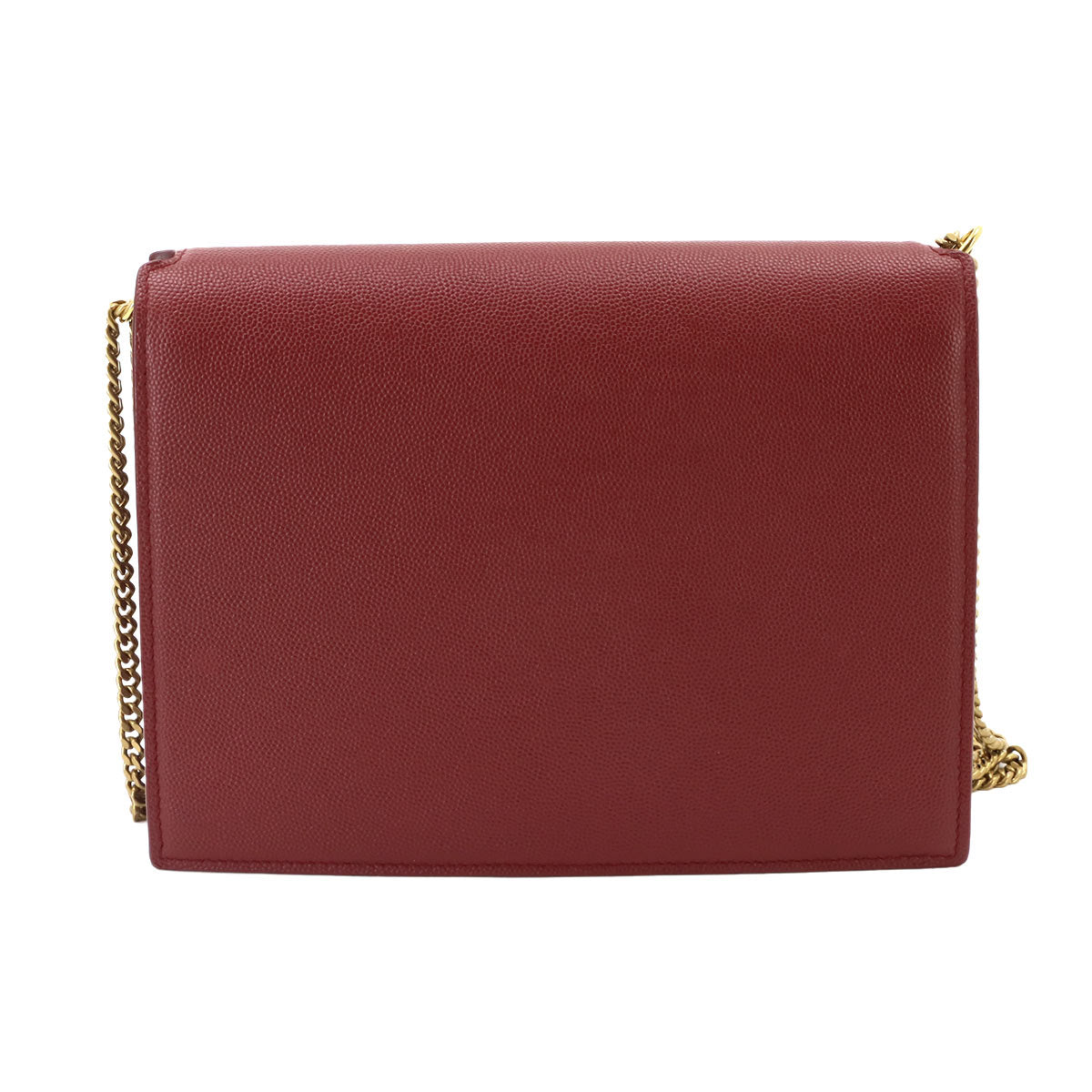 Cassandre Envelope Chain Shoulder Bag Leather Red 532750