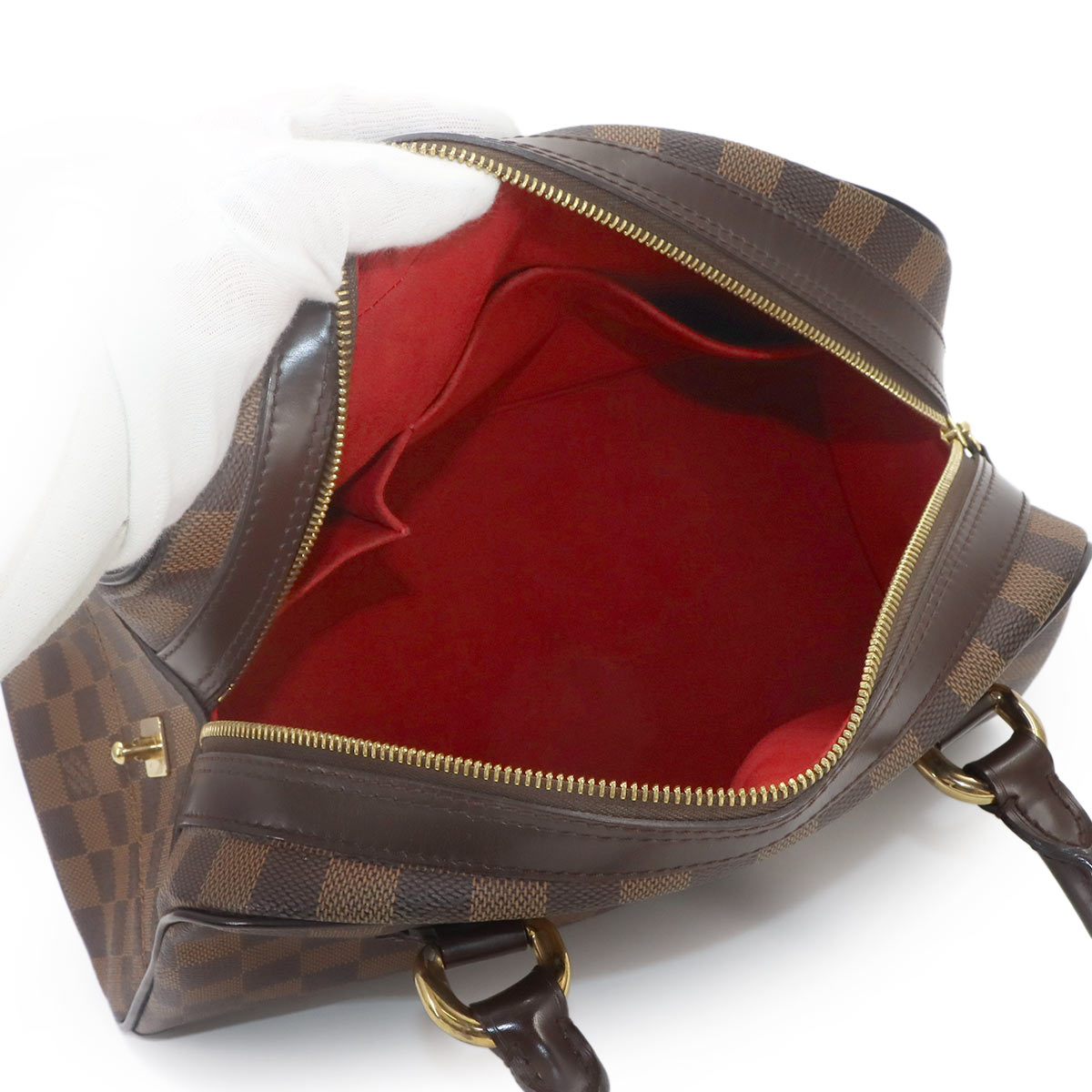 Damier Duomo Hand Bag Ebene Brown N60008 Purse