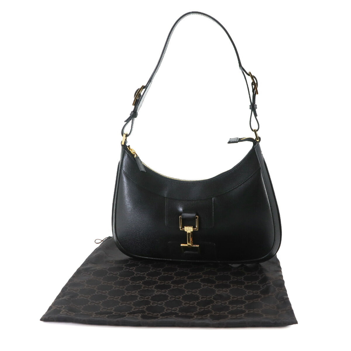 Shoulder Bag Leather Black 0014128 Purse