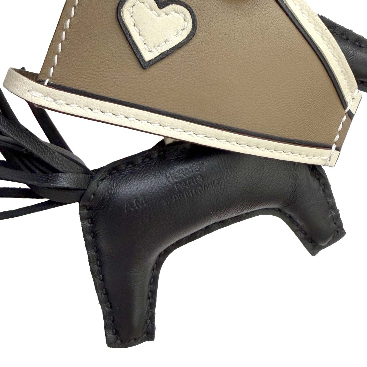 Rodeo Robeo Coeur PM Bag Charm Agneau Milo Black