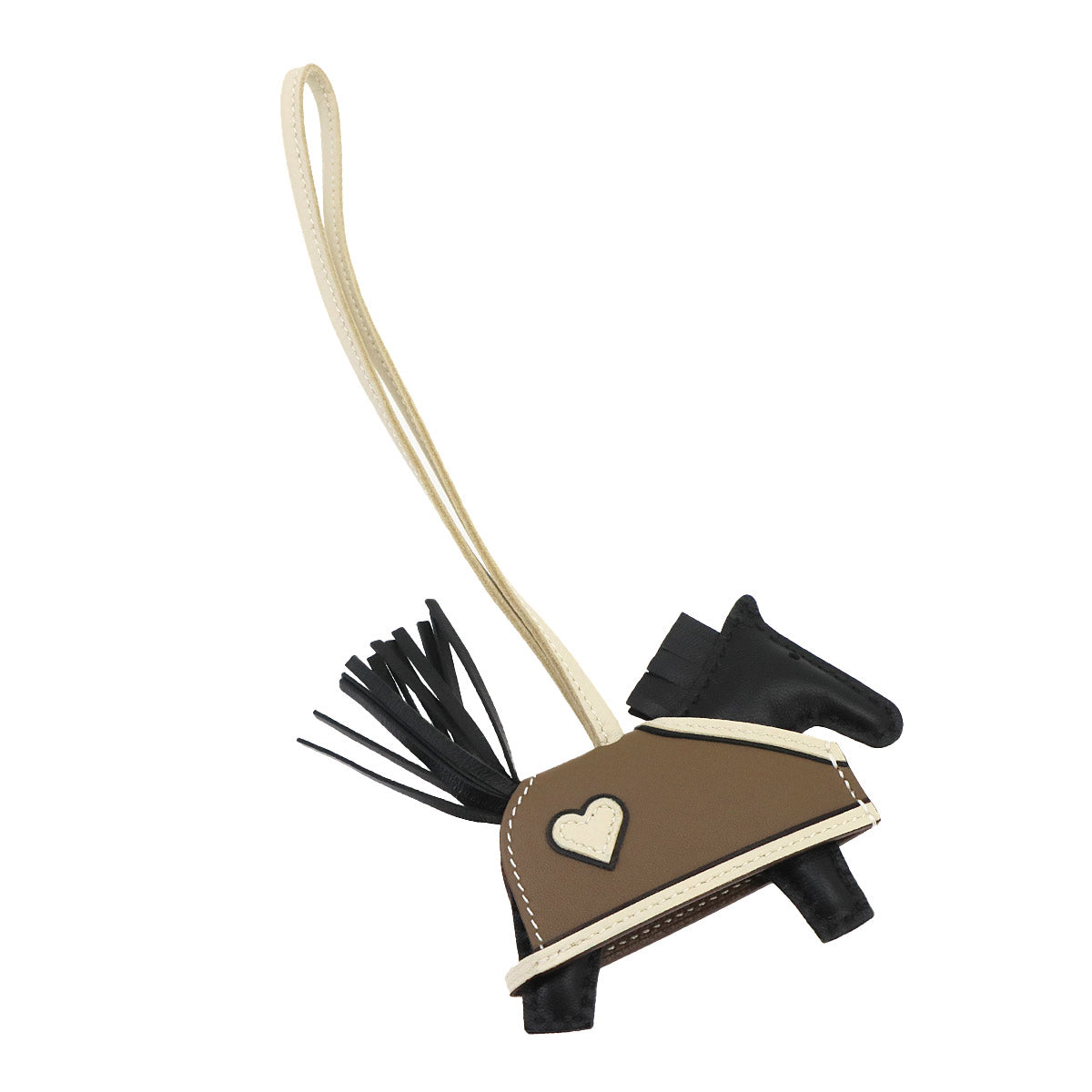 Rodeo Robeo Coeur PM Bag Charm Agneau Milo Black