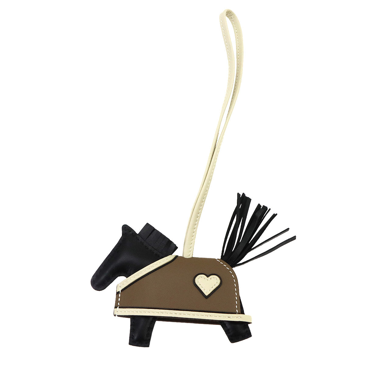 Rodeo Robeo Coeur PM Bag Charm Agneau Milo Black